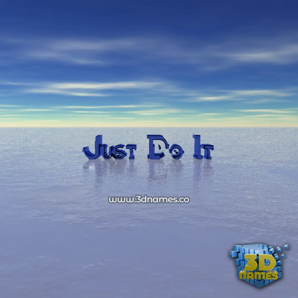 just do it in Horizon style - 3D name wallpaper