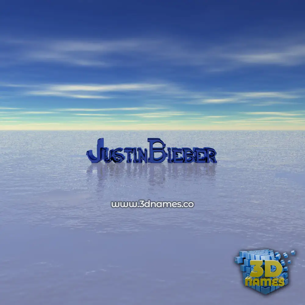 justin bieber in Horizon style - 3D name wallpaper