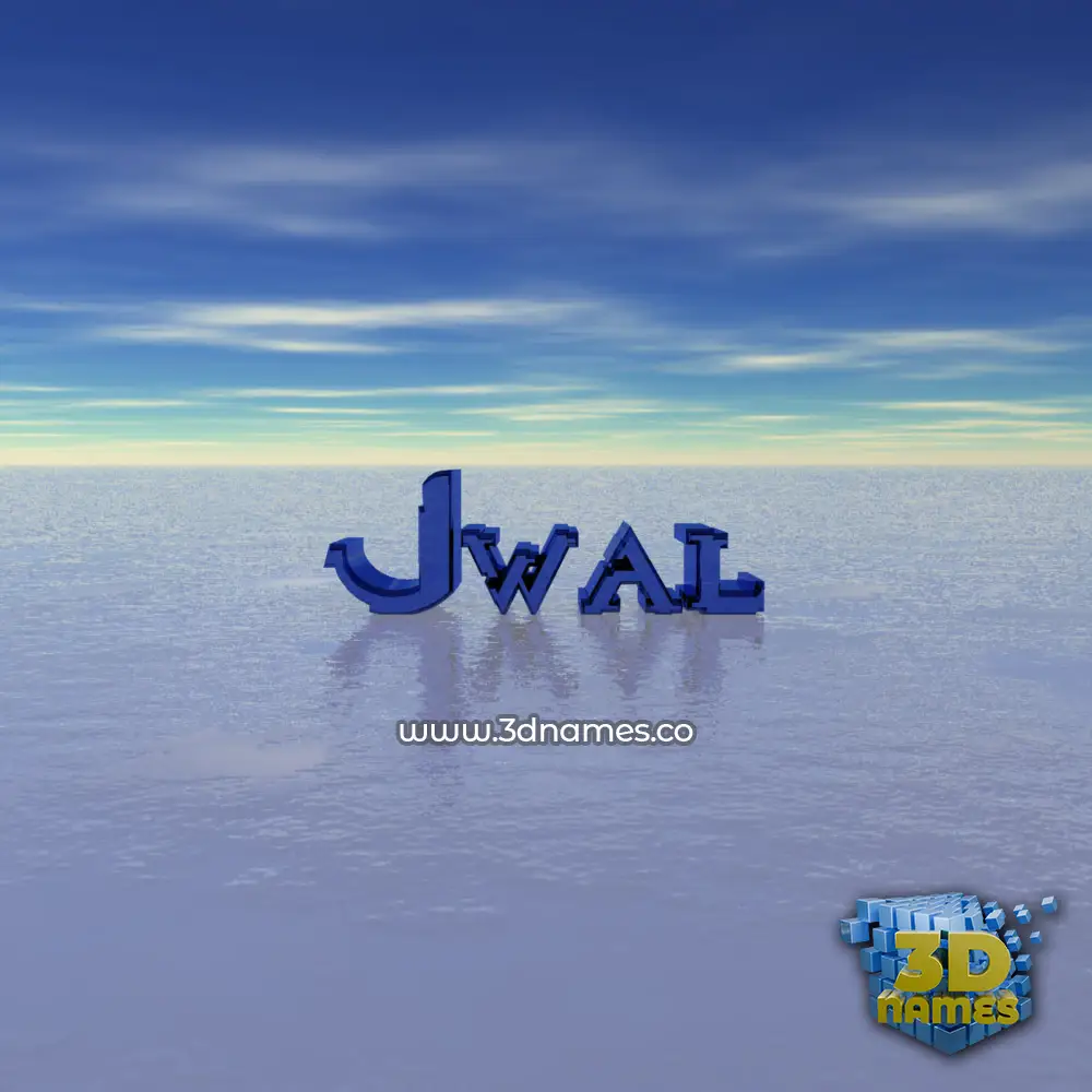 jwal in Horizon style - 3D name wallpaper