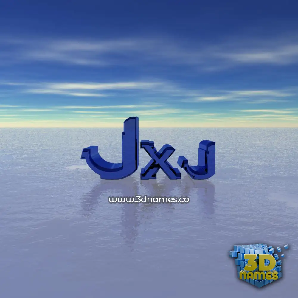 jxj in Horizon style - 3D name wallpaper
