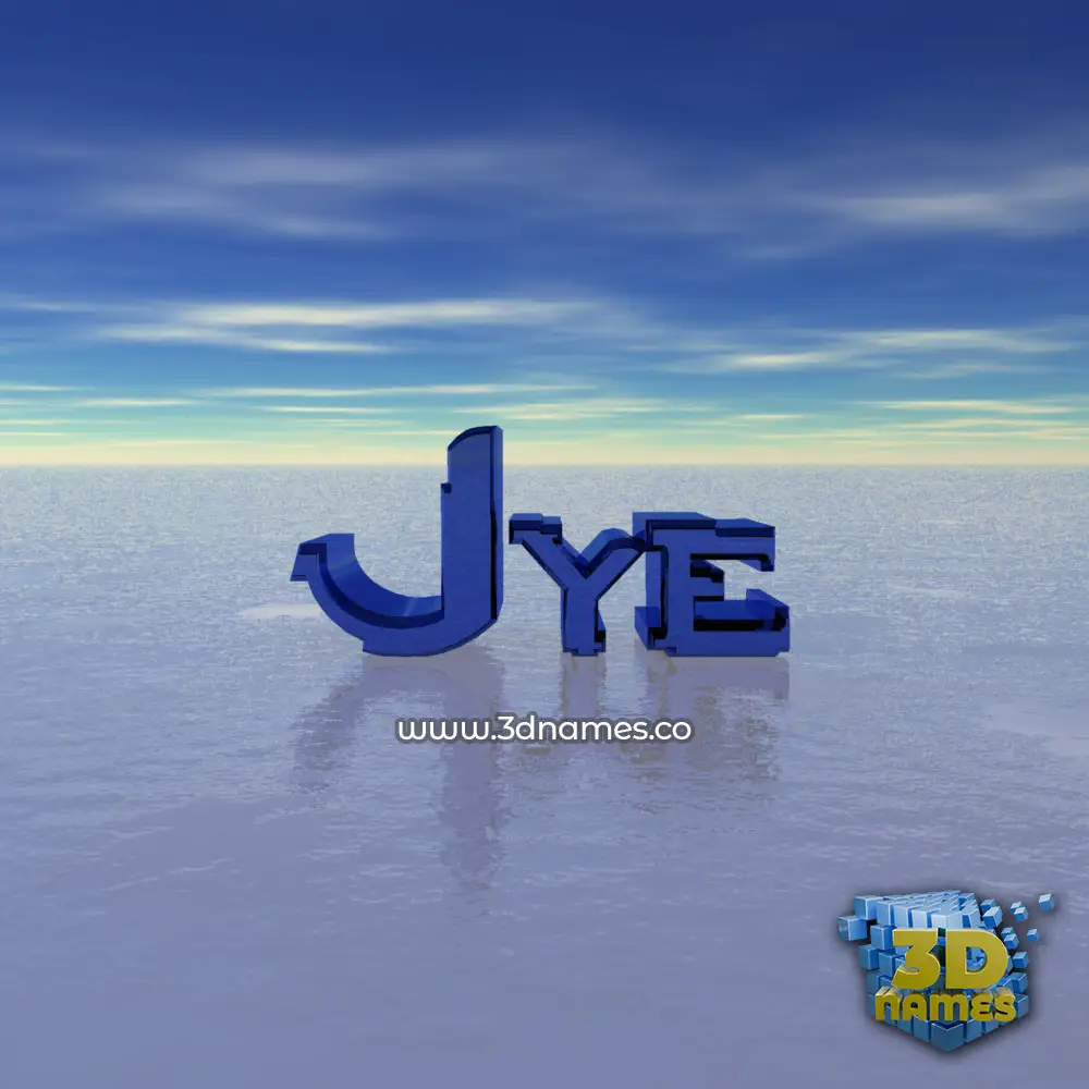 jye in Horizon style - 3D name wallpaper