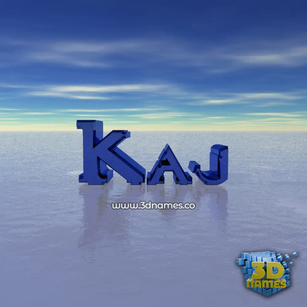 kaj in Horizon style - 3D name wallpaper