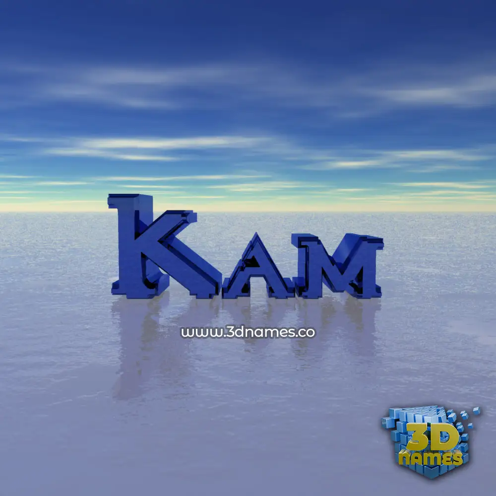 kam in Horizon style - 3D name wallpaper