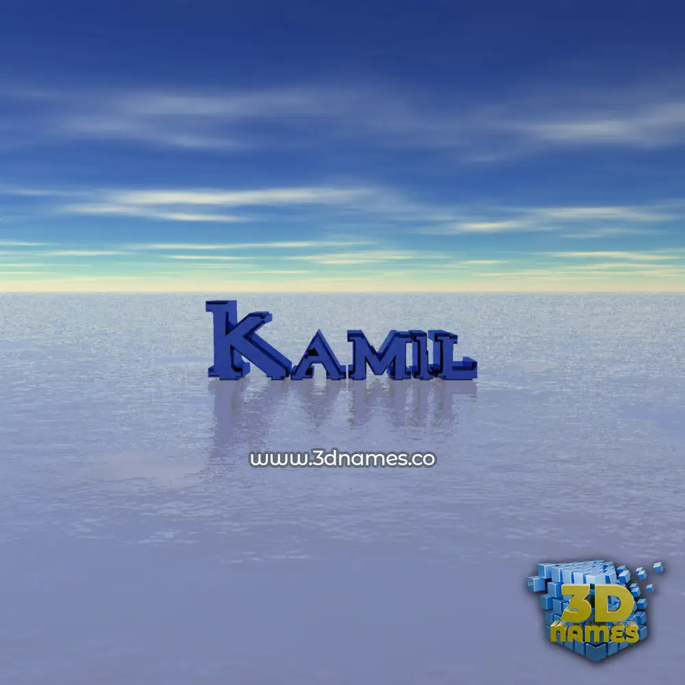 kamil in Horizon style - 3D name wallpaper