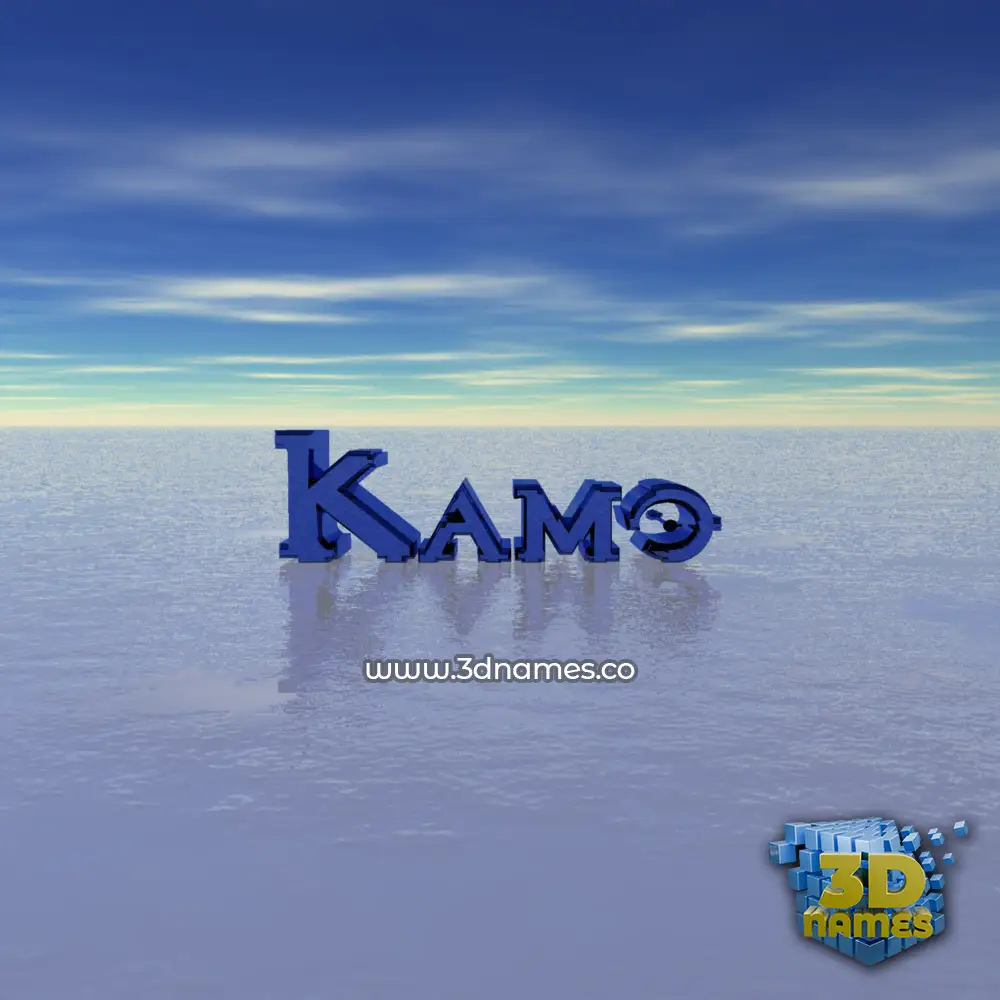 kamo in Horizon style - 3D name wallpaper
