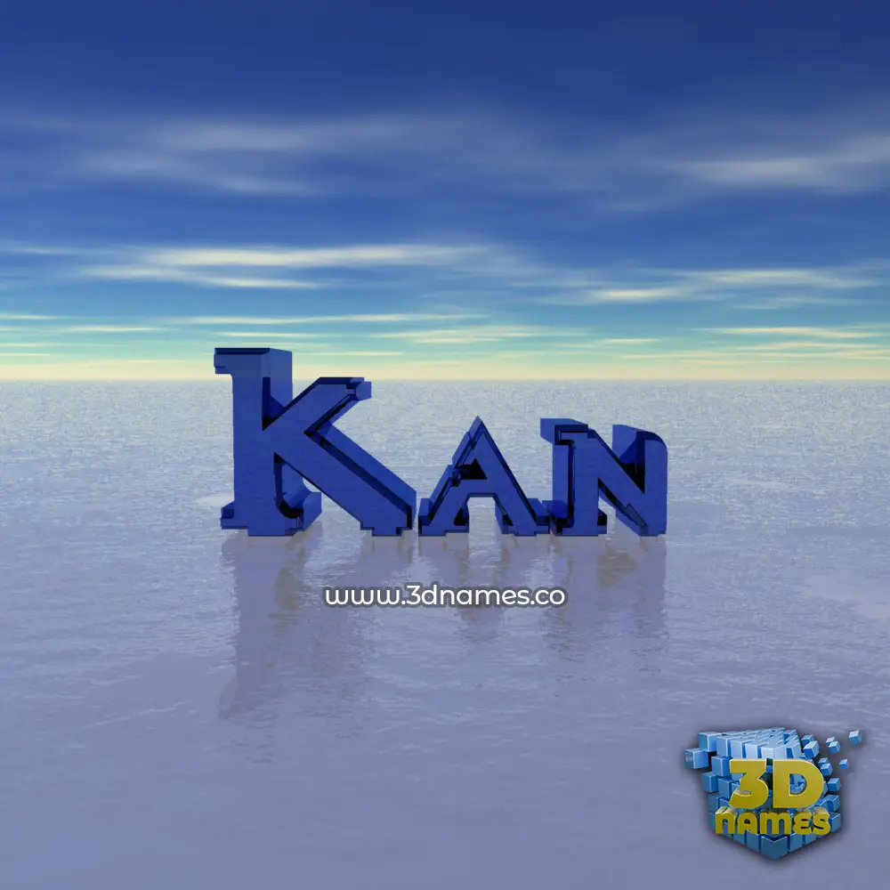 kan in Horizon style - 3D name wallpaper