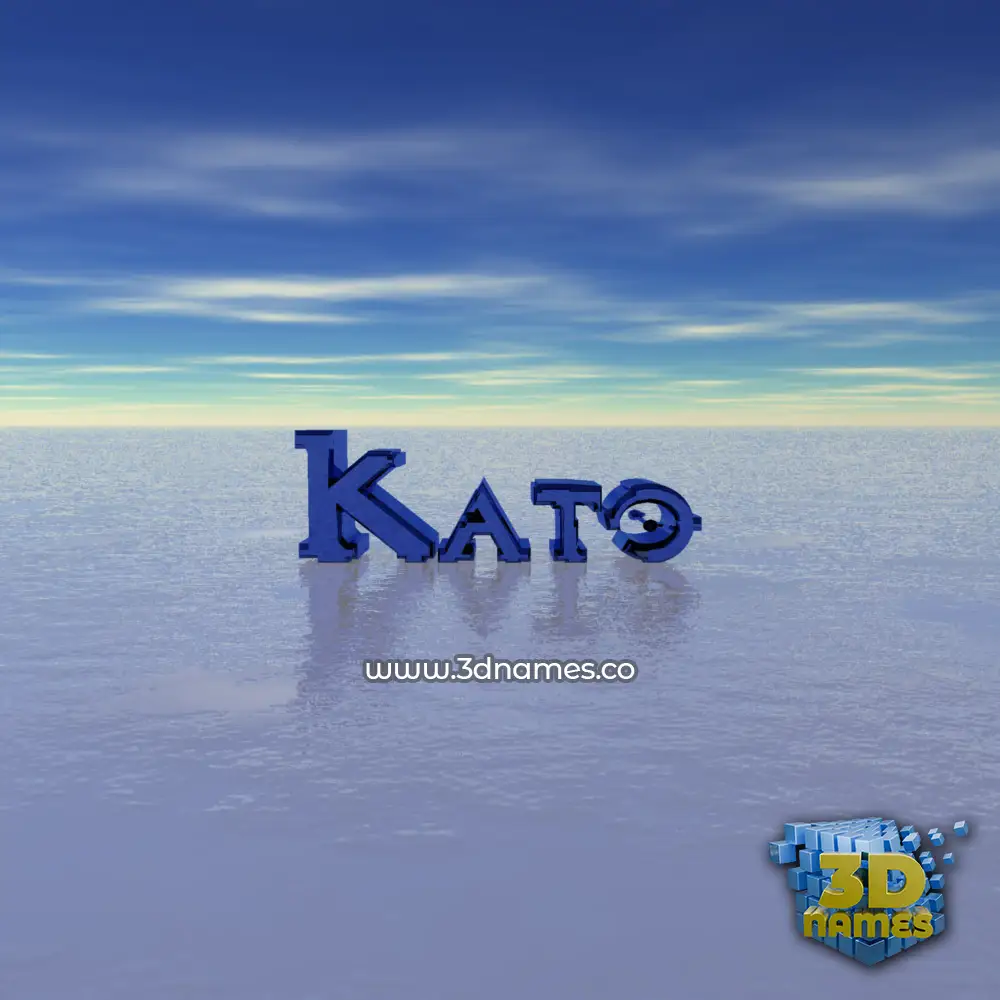kato in Horizon style - 3D name wallpaper