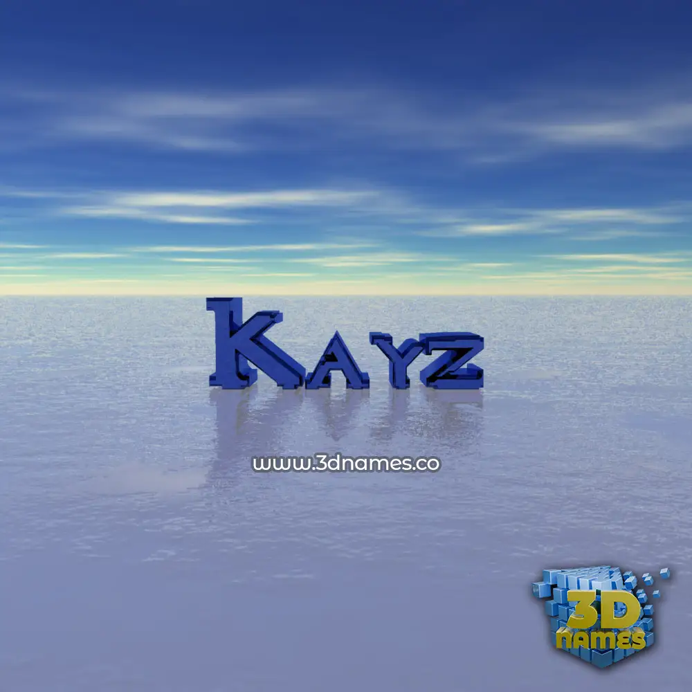 kayz in Horizon style - 3D name wallpaper