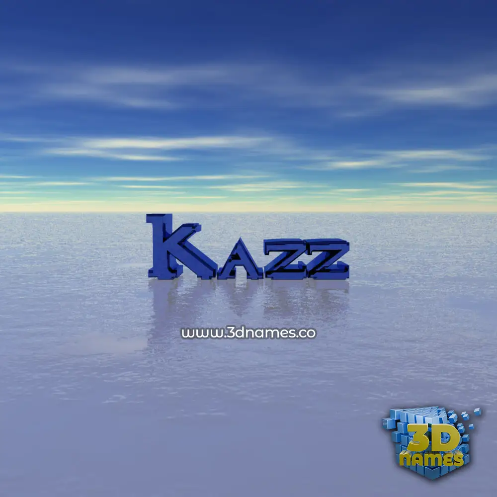 kazz in Horizon style - 3D name wallpaper