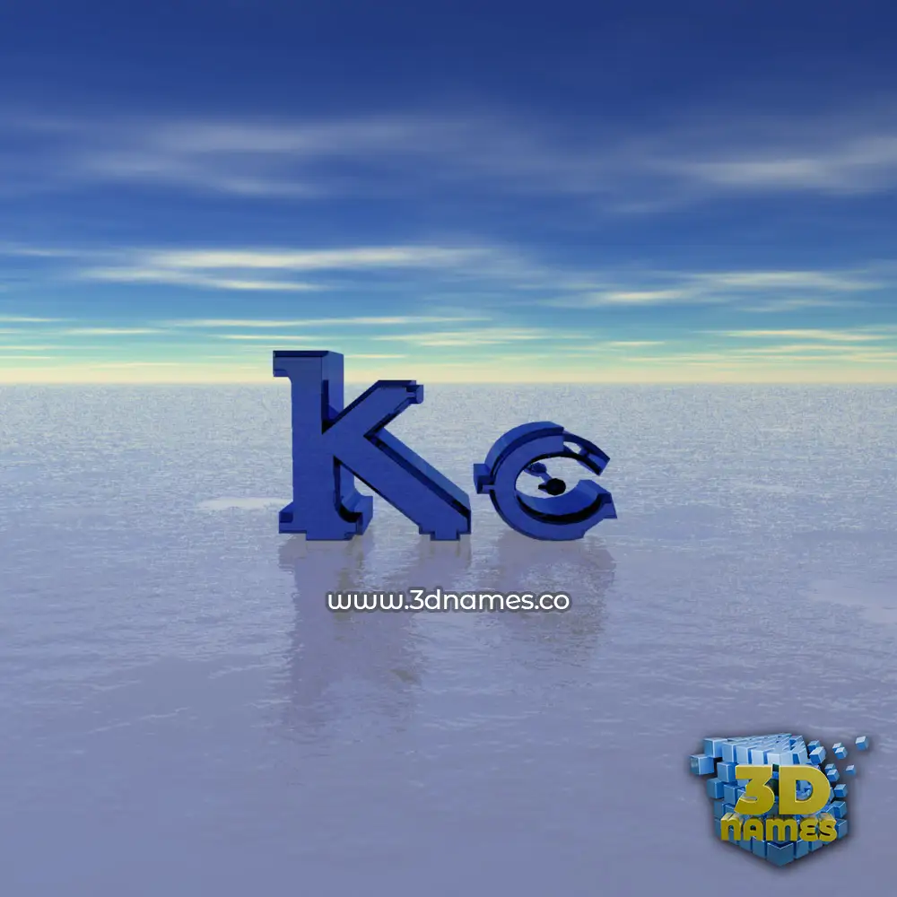 kc in Horizon style - 3D name wallpaper