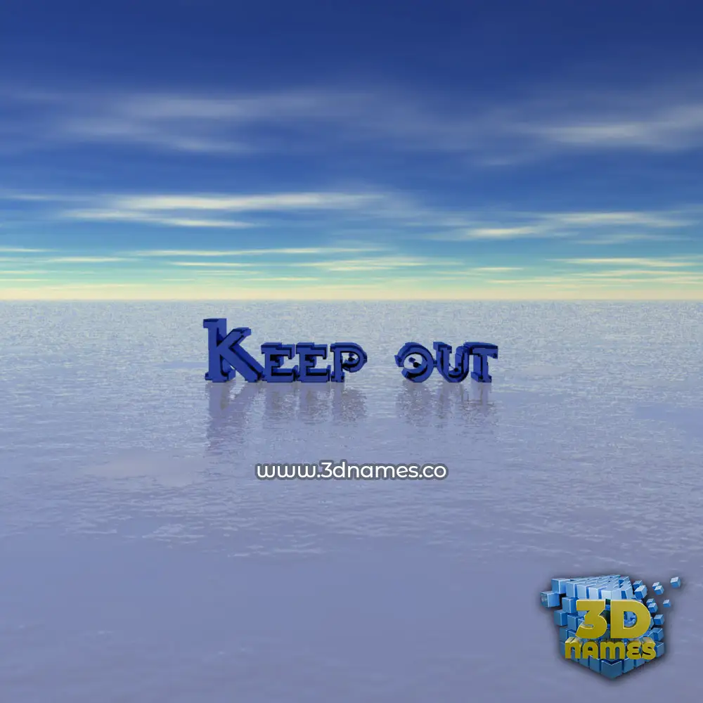 keep out in Horizon style - 3D name wallpaper