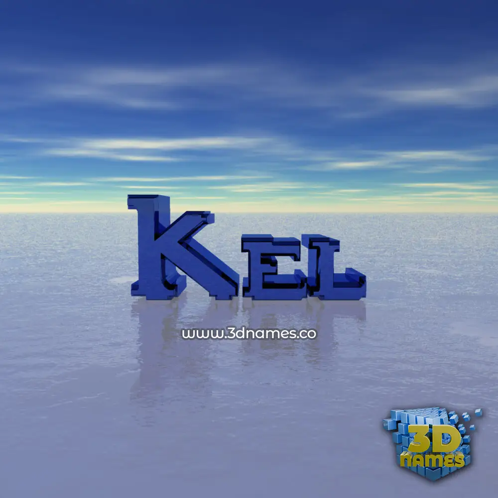 kel in Horizon style - 3D name wallpaper