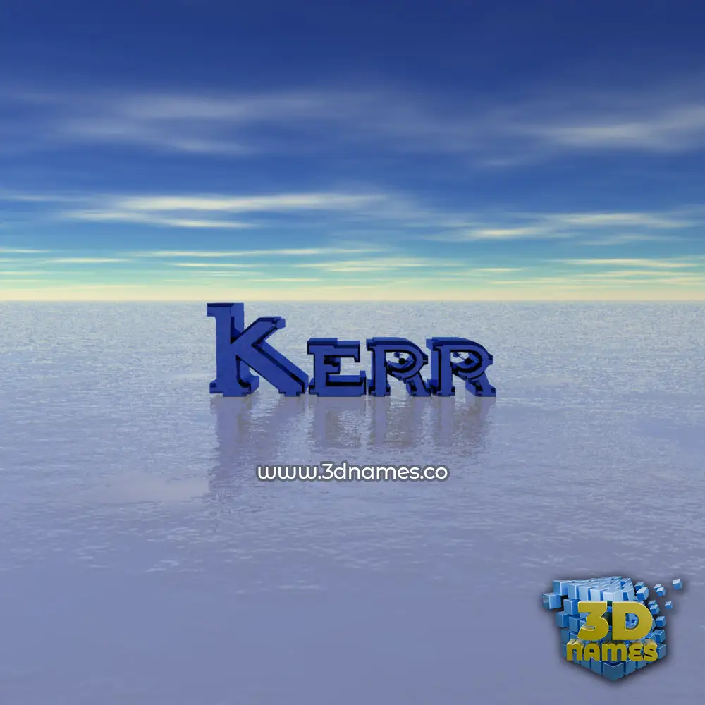 kerr in Horizon style - 3D name wallpaper