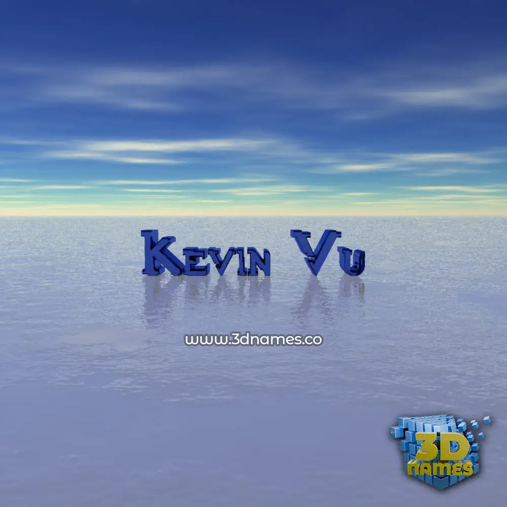 kevin vu in Horizon style - 3D name wallpaper