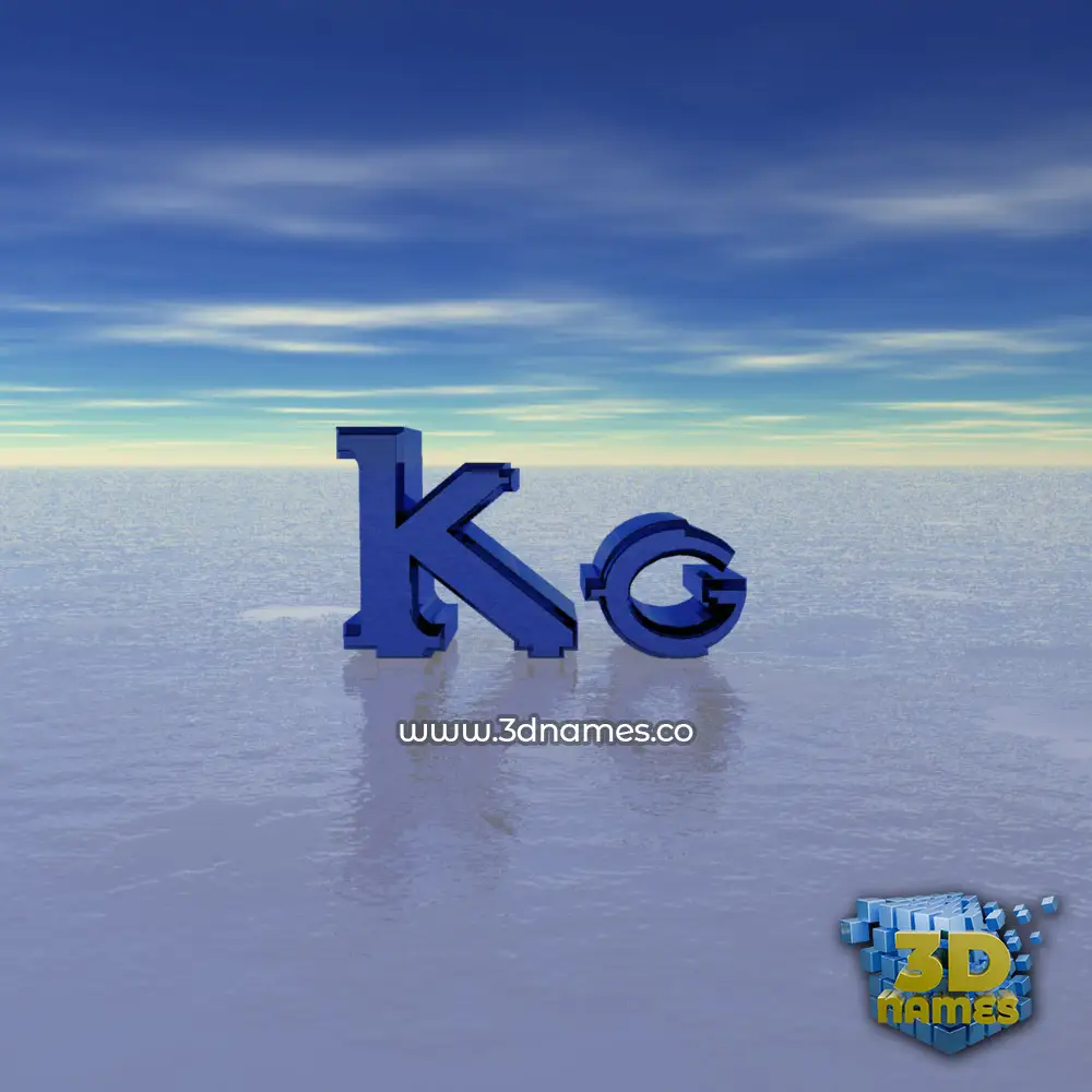 kg in Horizon style - 3D name wallpaper
