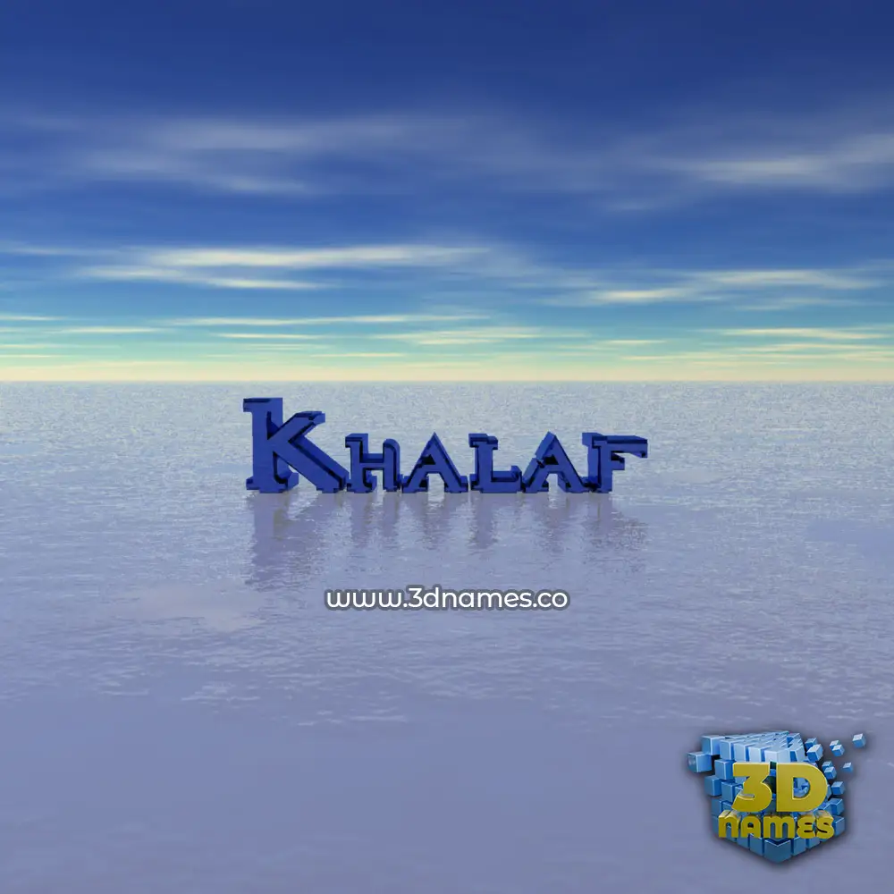 khalaf in Horizon style - 3D name wallpaper