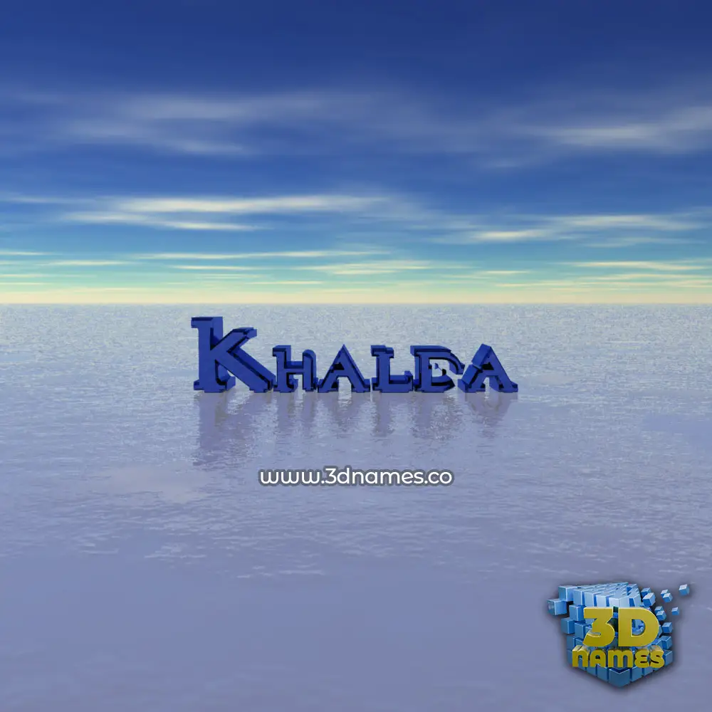 khalda in Horizon style - 3D name wallpaper