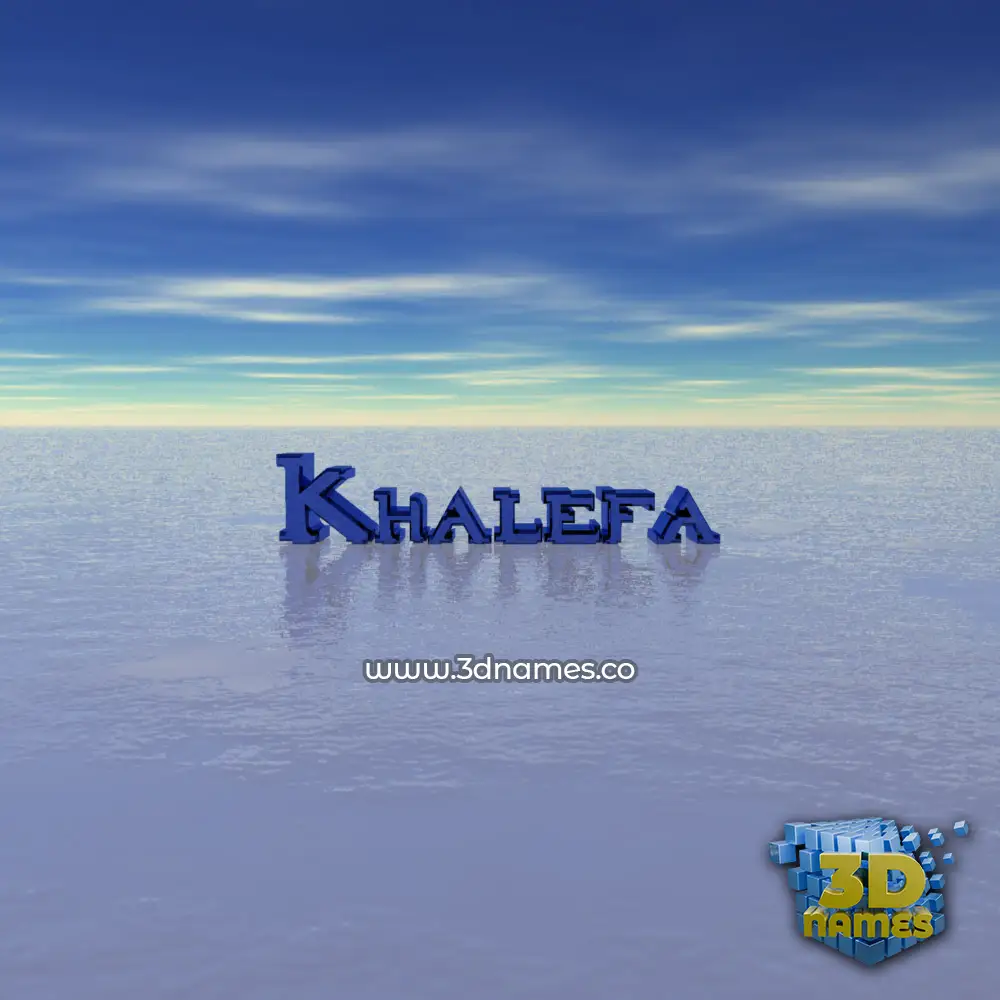 khalefa in Horizon style - 3D name wallpaper