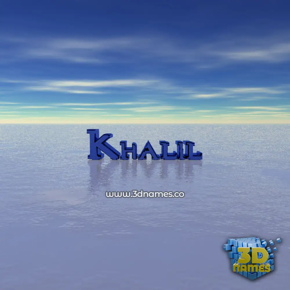 khalil in Horizon style - 3D name wallpaper