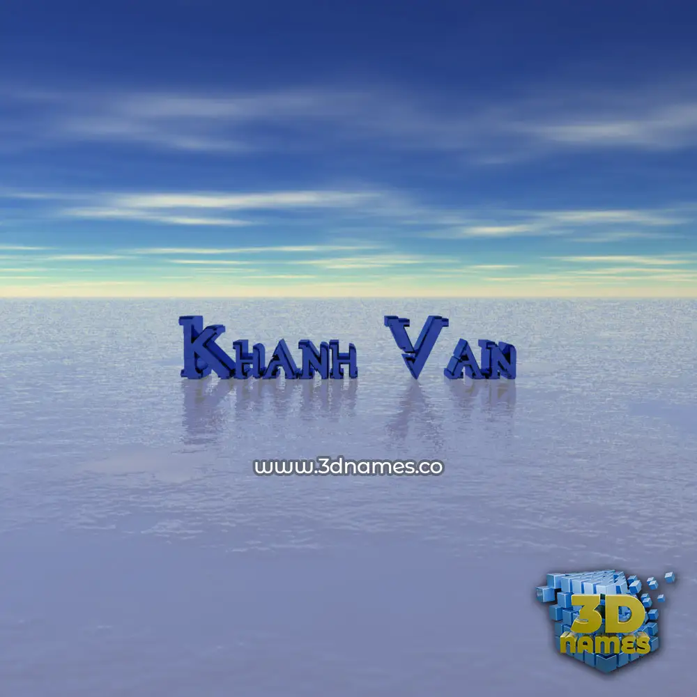 khanh van in Horizon style - 3D name wallpaper