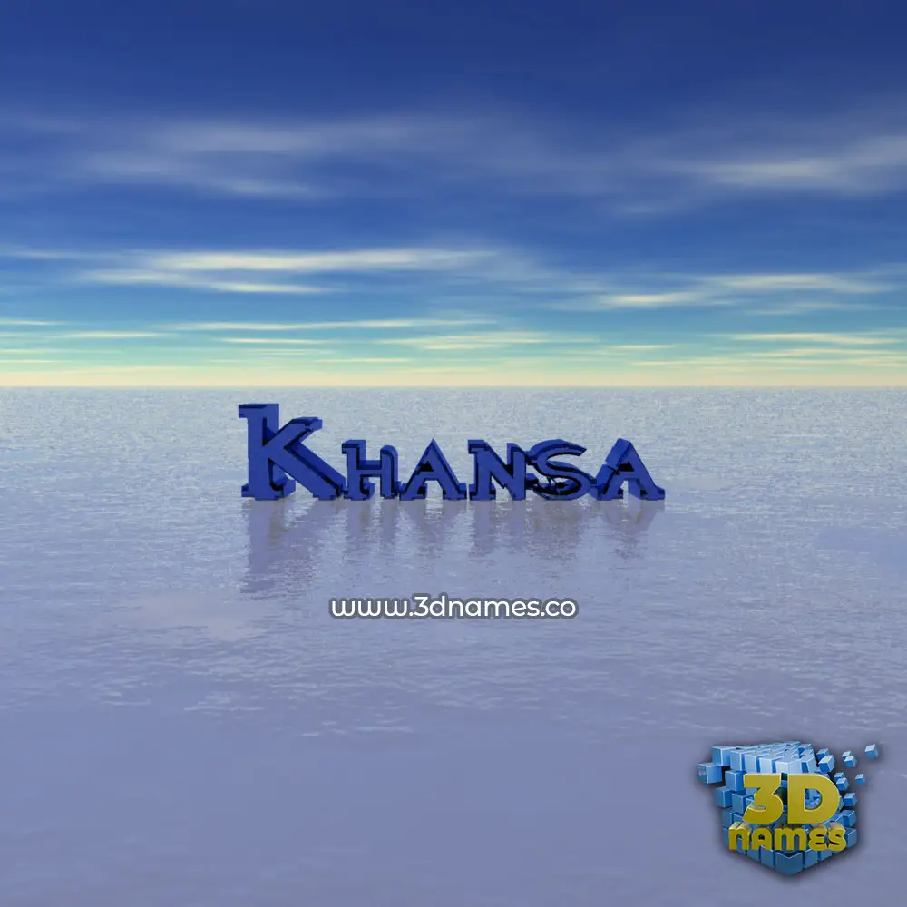 khansa in Horizon style - 3D name wallpaper