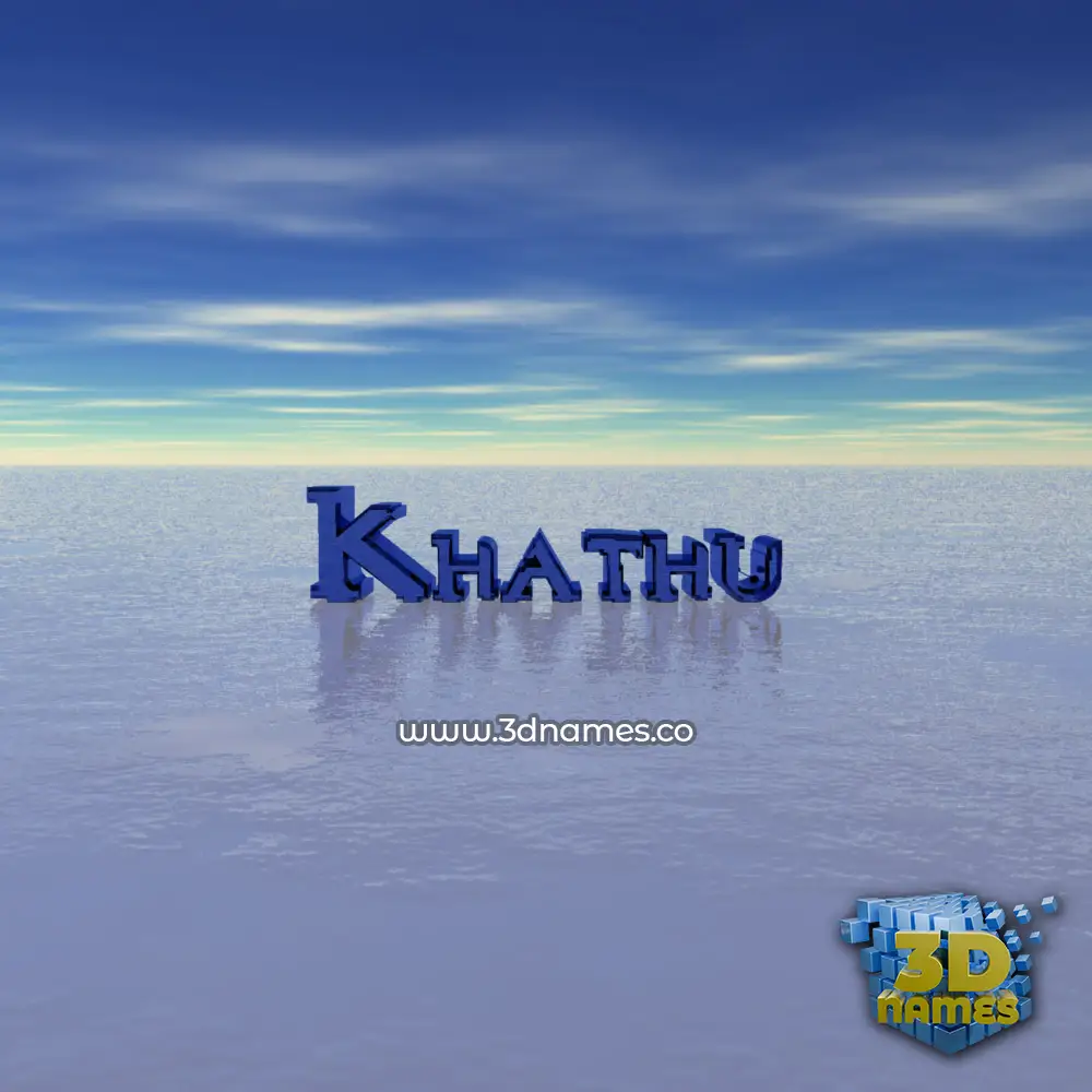 khathu in Horizon style - 3D name wallpaper