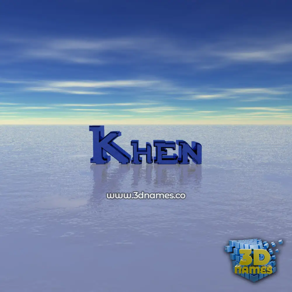 khen in Horizon style - 3D name wallpaper