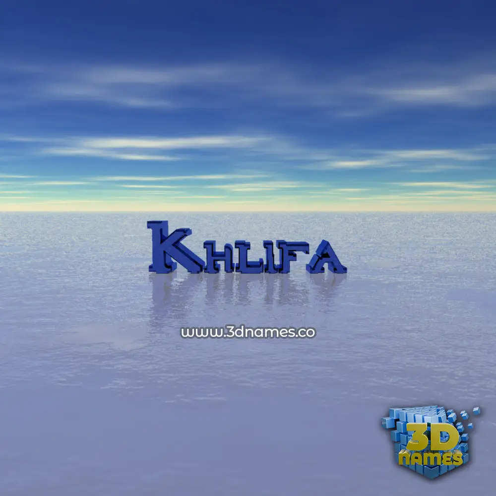 khlifa in Horizon style - 3D name wallpaper