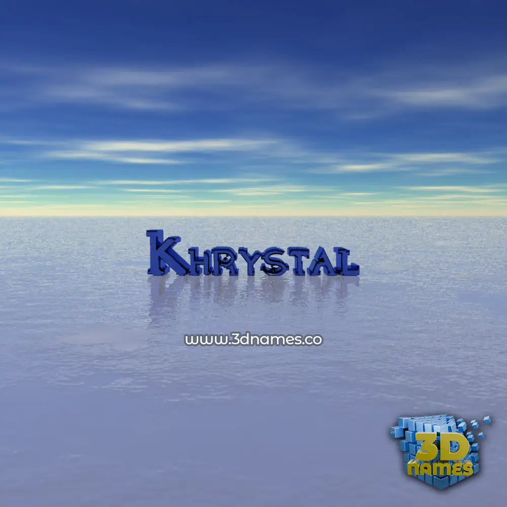 khrystal in Horizon style - 3D name wallpaper