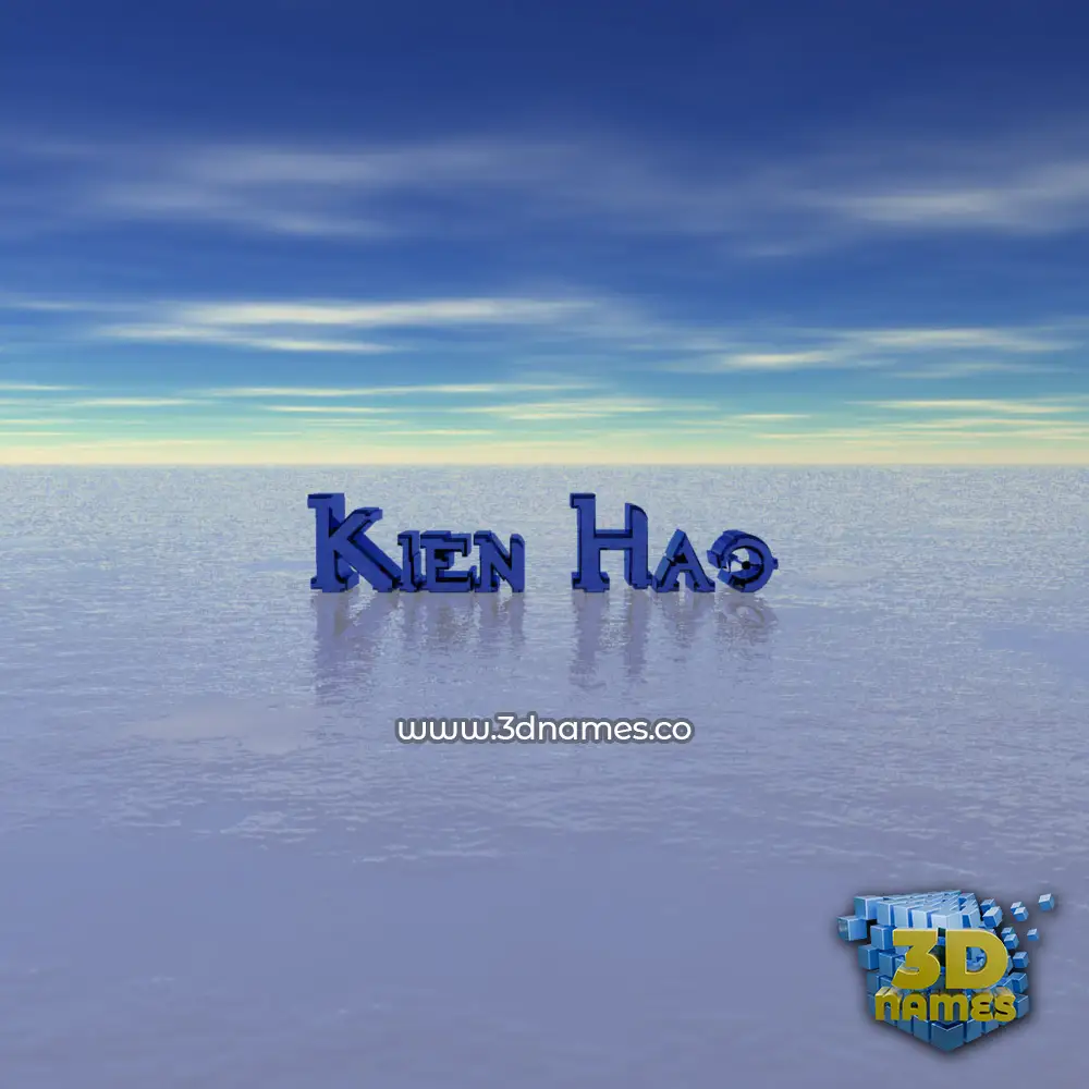 kien hao in Horizon style - 3D name wallpaper