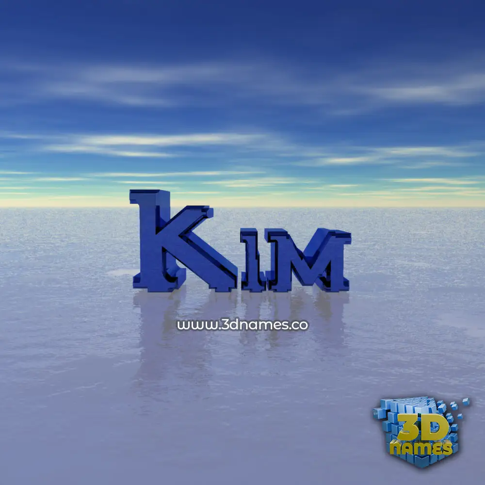 kim in Horizon style - 3D name wallpaper