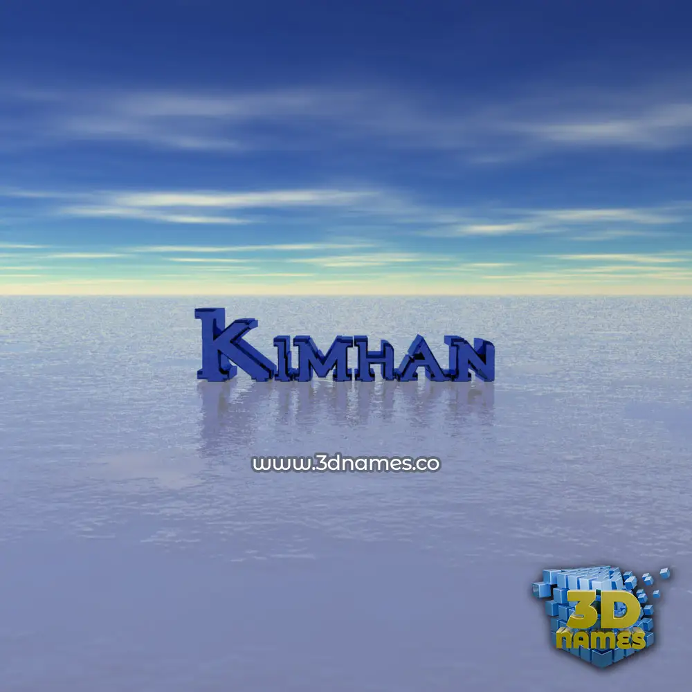 kimhan in Horizon style - 3D name wallpaper