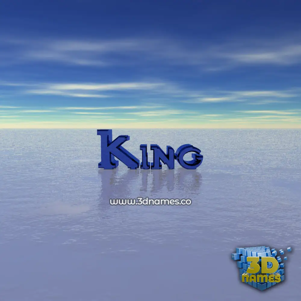 king in Horizon style - 3D name wallpaper