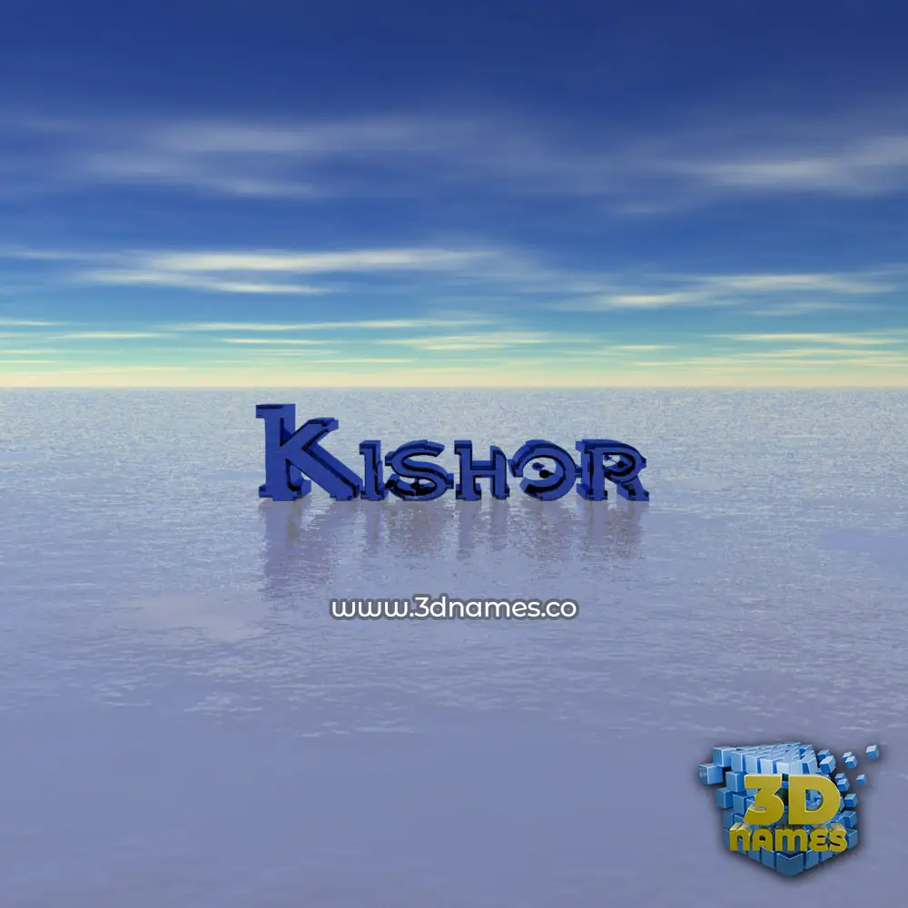 kishor in Horizon style - 3D name wallpaper