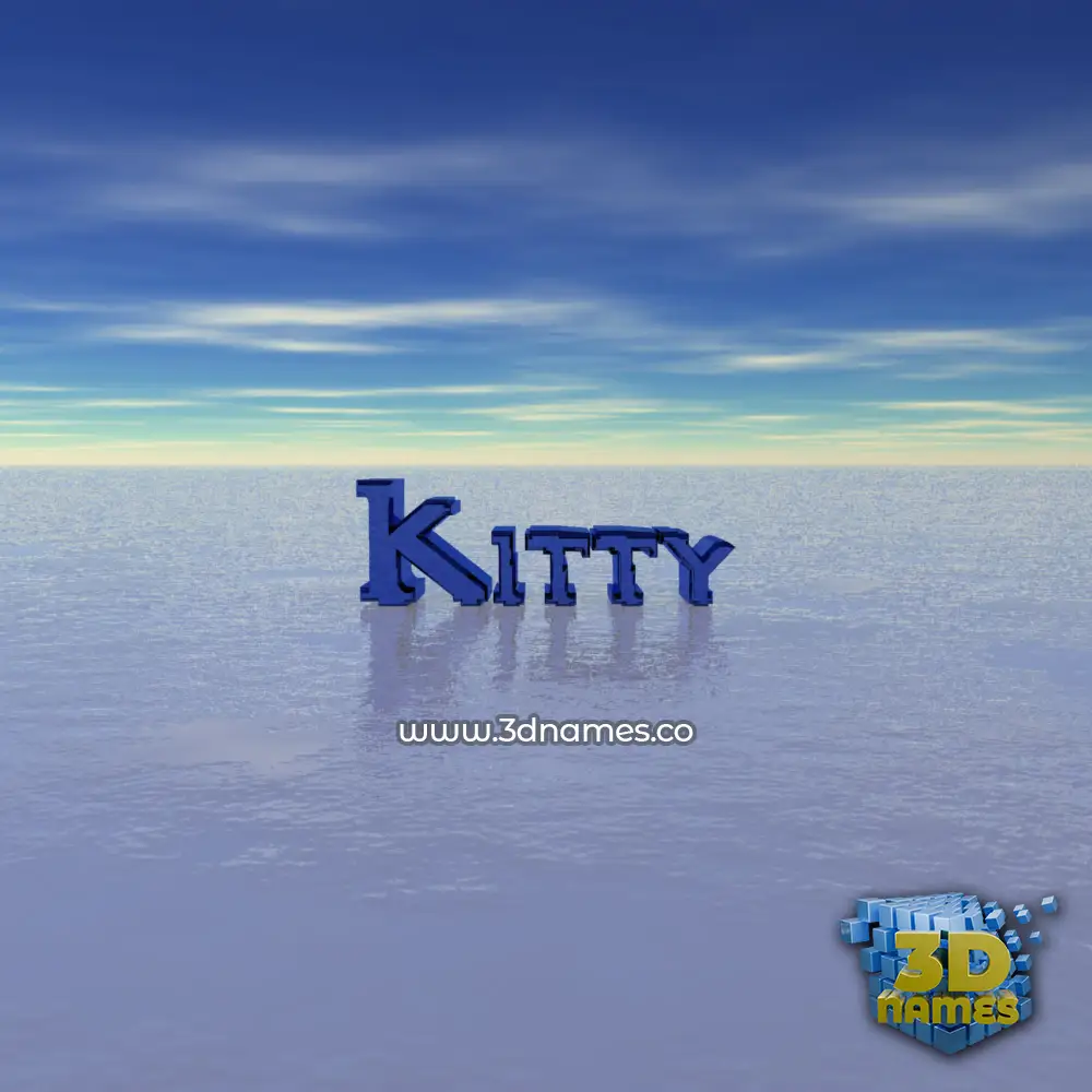 kitty in Horizon style - 3D name wallpaper