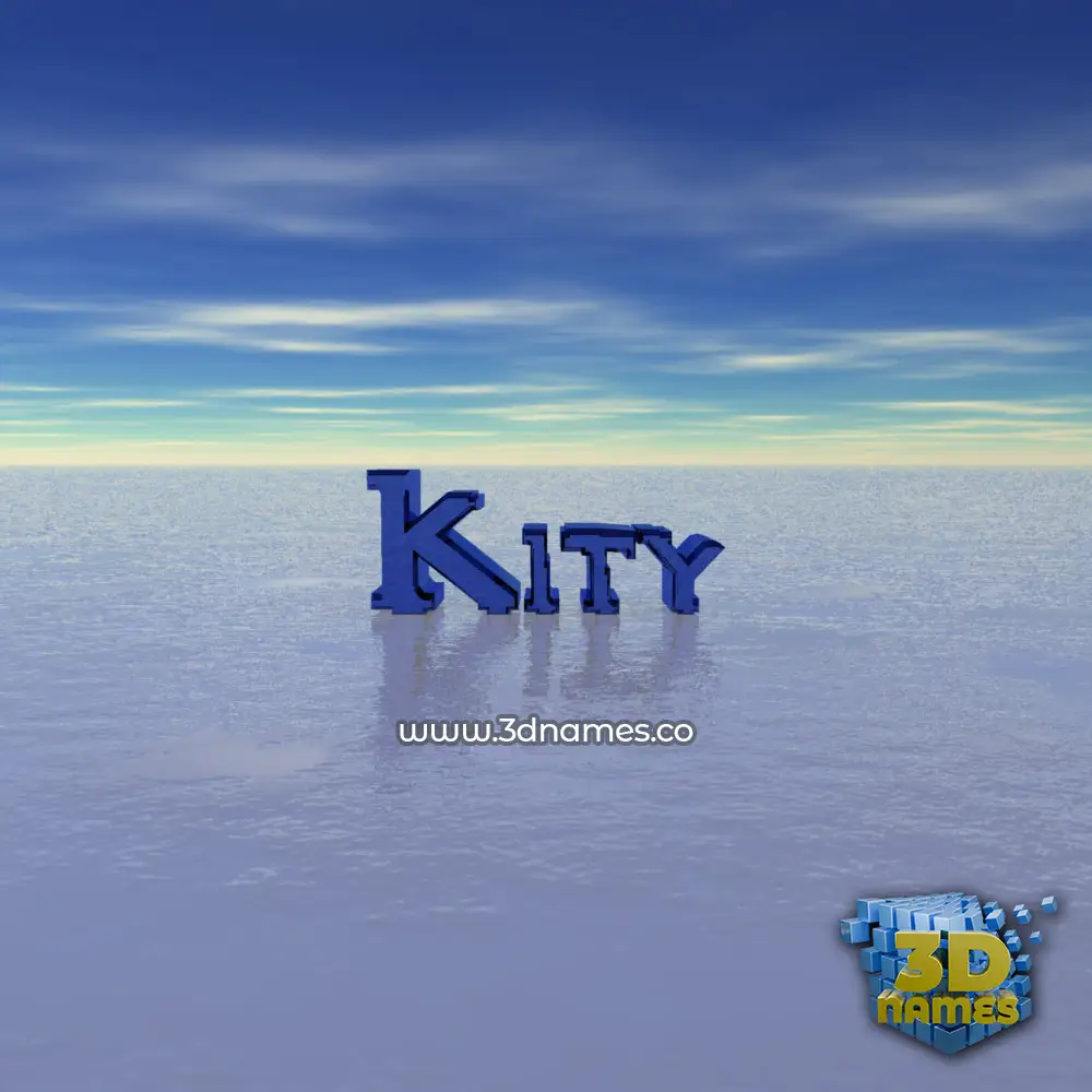 kity in Horizon style - 3D name wallpaper