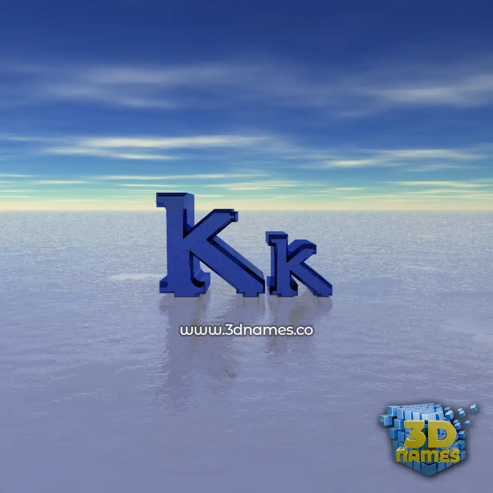 kk in Horizon style - 3D name wallpaper