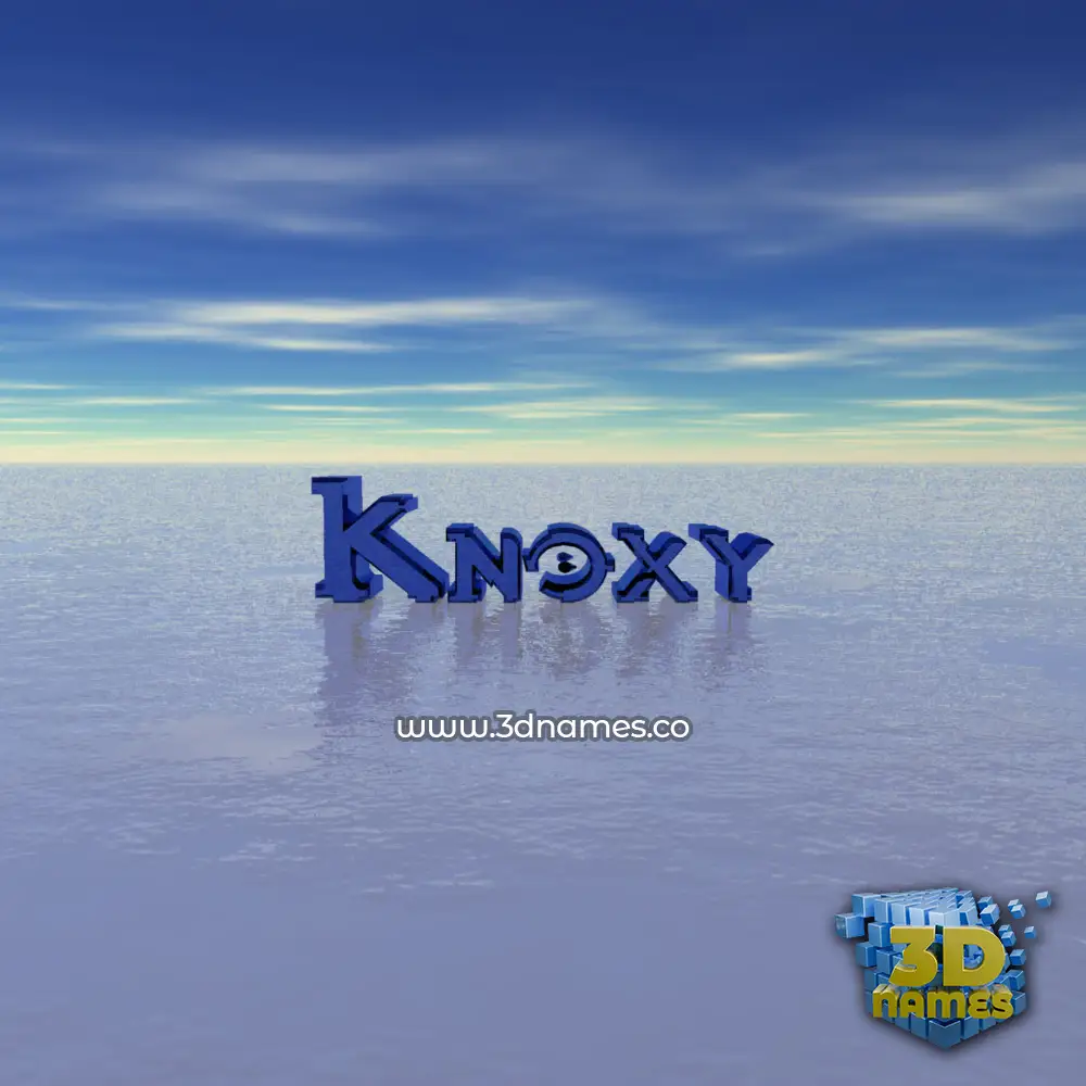 knoxy in Horizon style - 3D name wallpaper