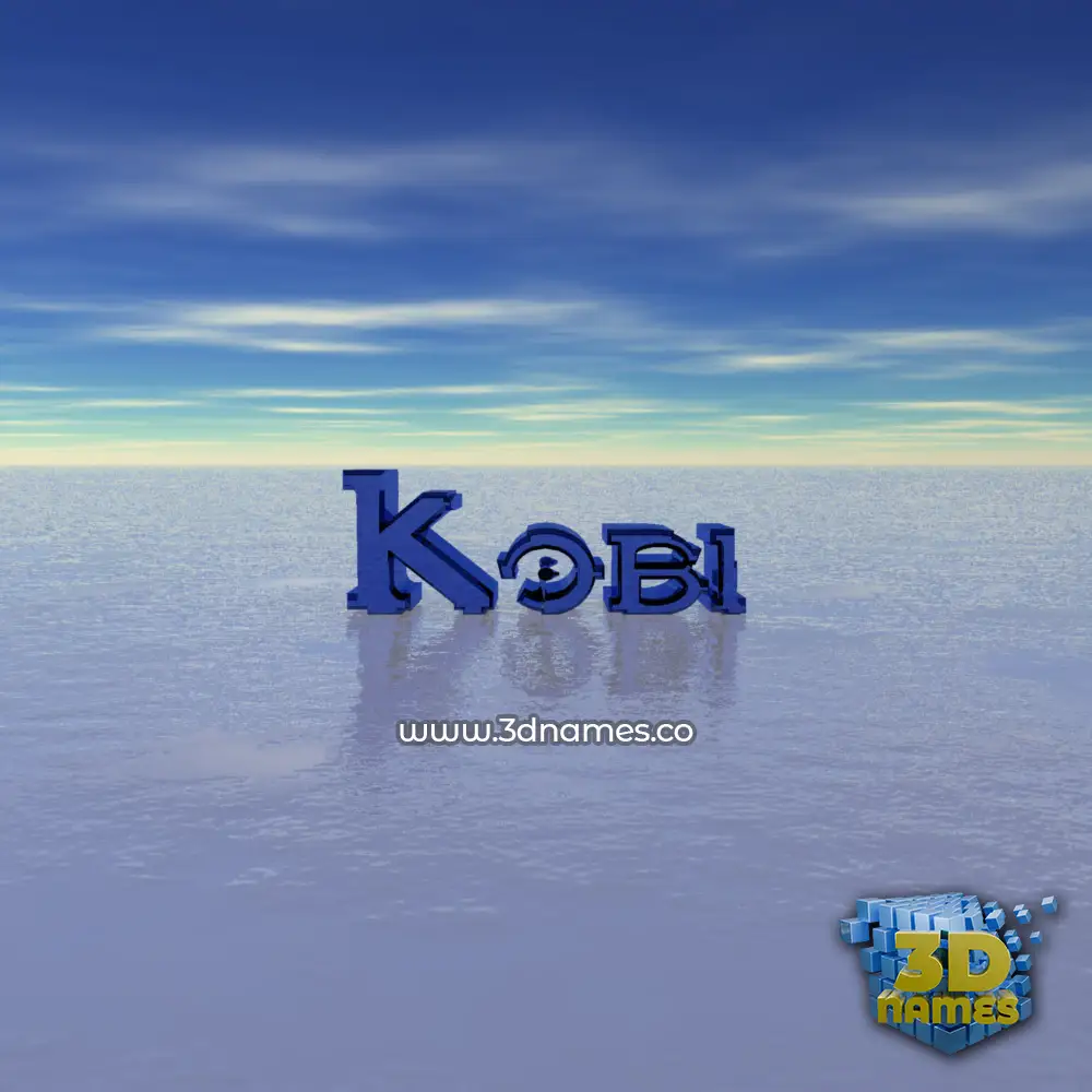 kobi in Horizon style - 3D name wallpaper