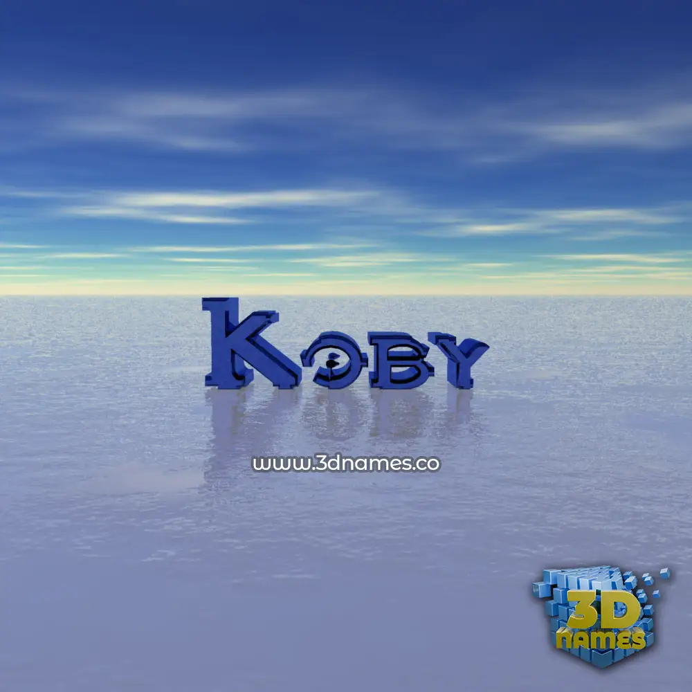 koby in Horizon style - 3D name wallpaper