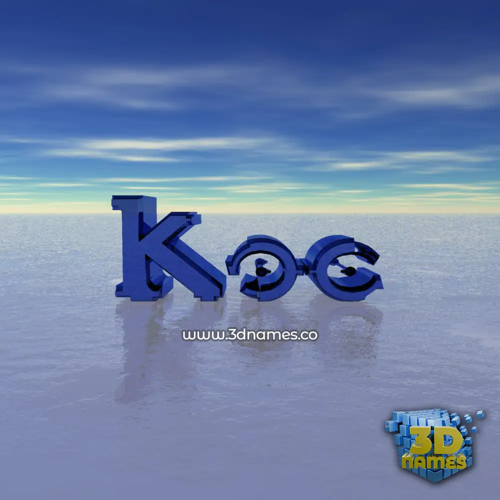 koc in Horizon style - 3D name wallpaper