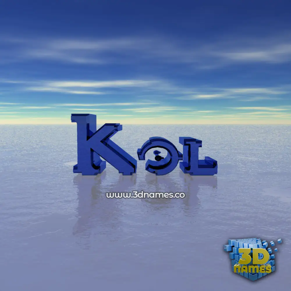 kol in Horizon style - 3D name wallpaper
