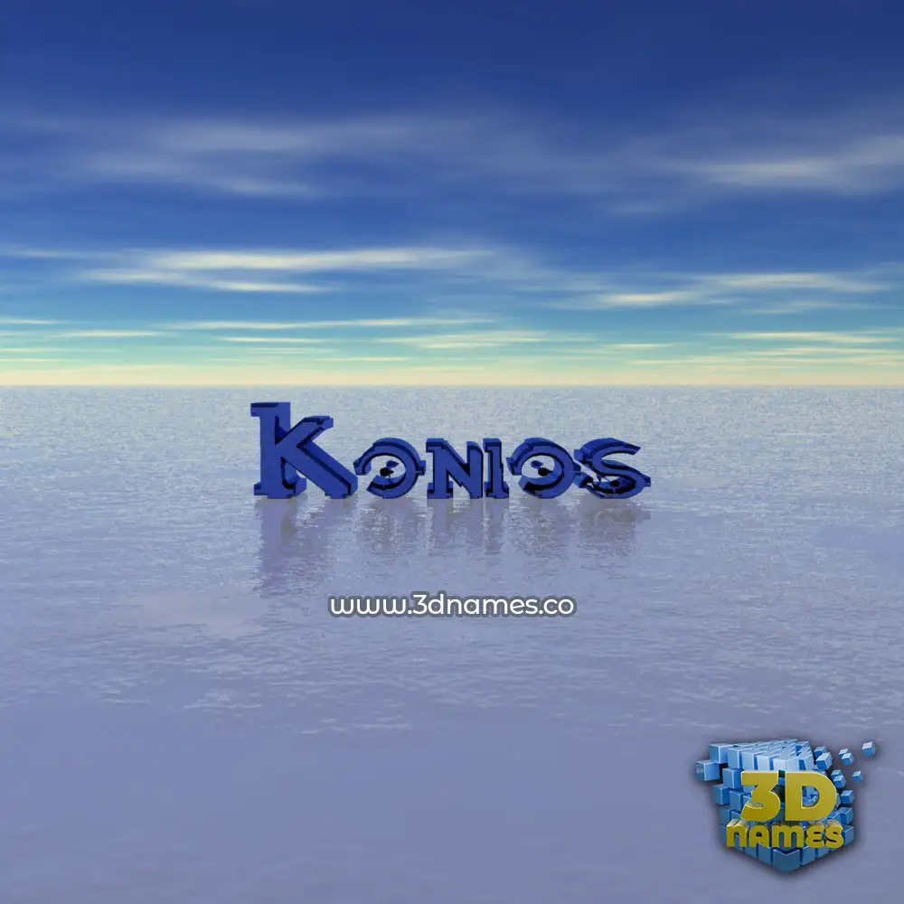 konios in Horizon style - 3D name wallpaper