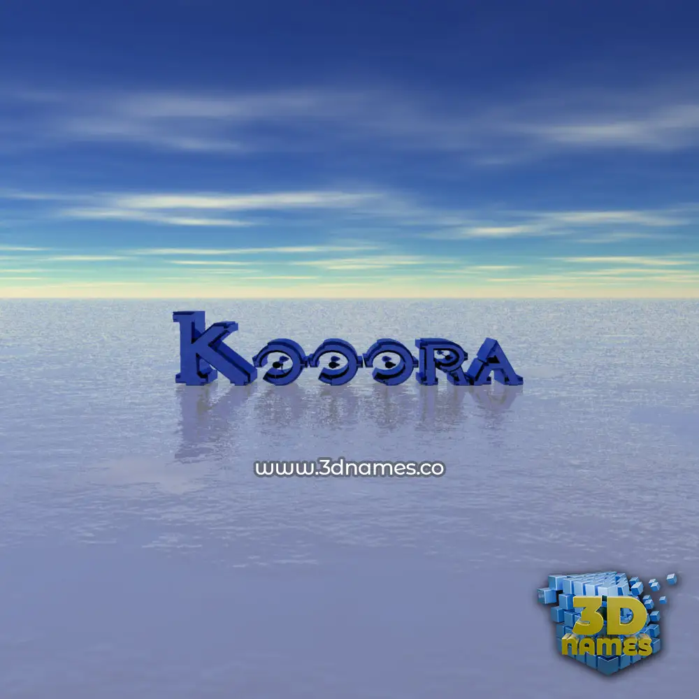 kooora in Horizon style - 3D name wallpaper