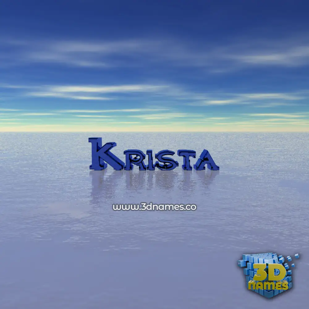krista in Horizon style - 3D name wallpaper