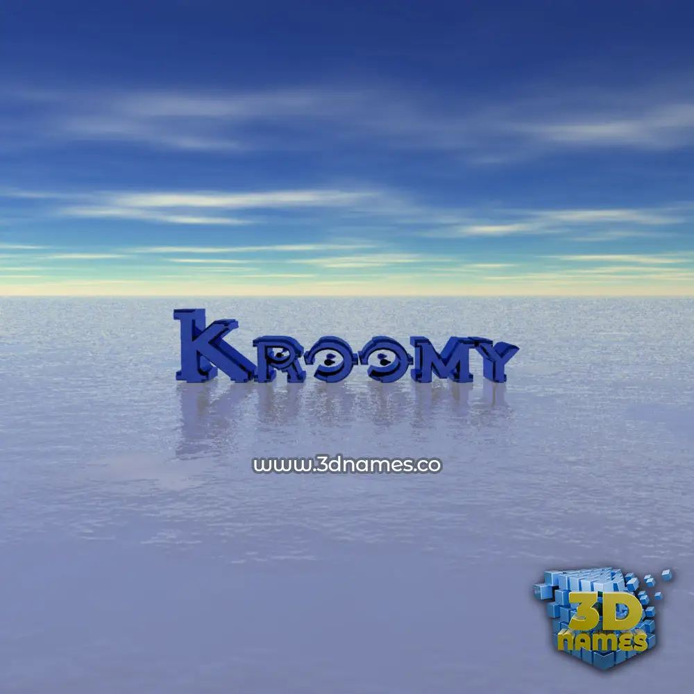 kroomy in Horizon style - 3D name wallpaper