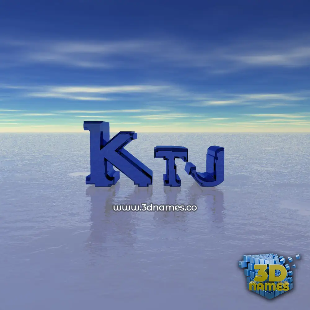 ktj in Horizon style - 3D name wallpaper