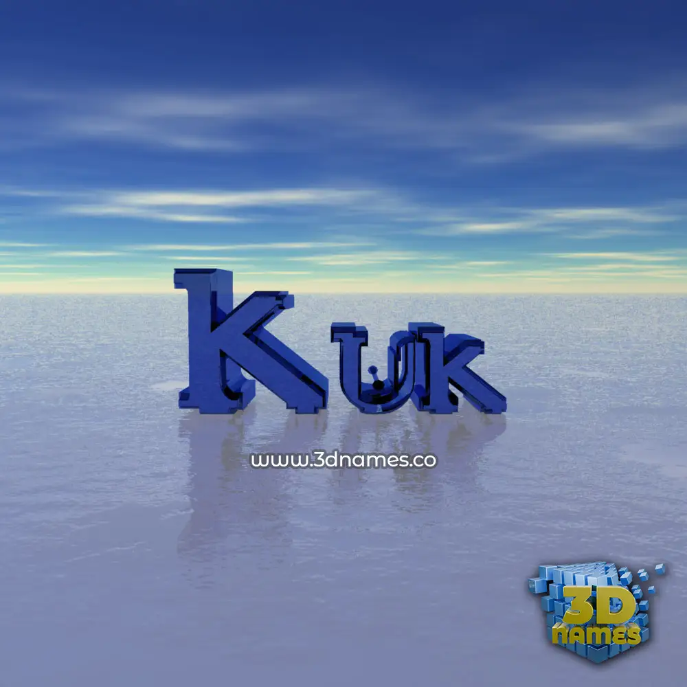 kuk in Horizon style - 3D name wallpaper