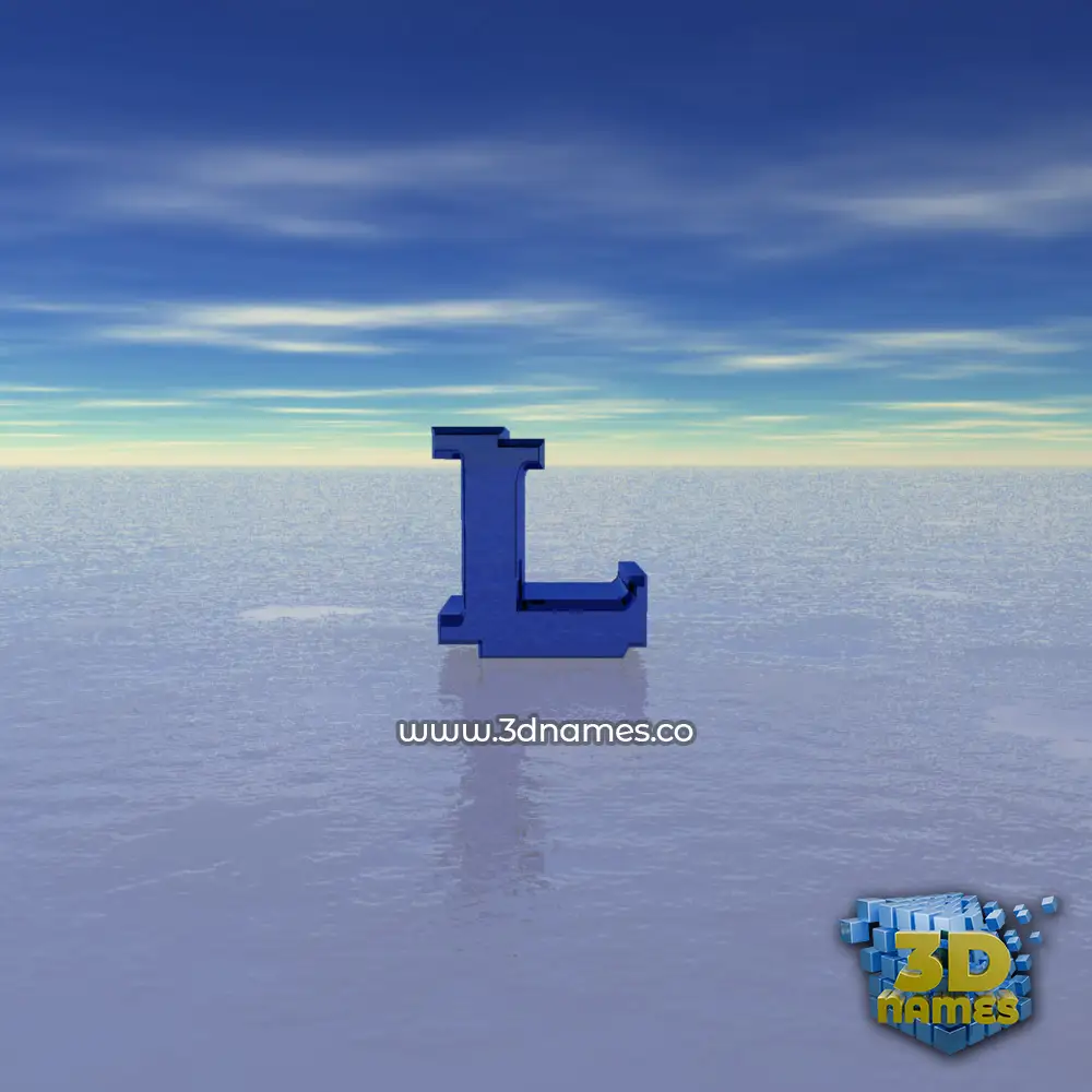 l in Horizon style - 3D name wallpaper