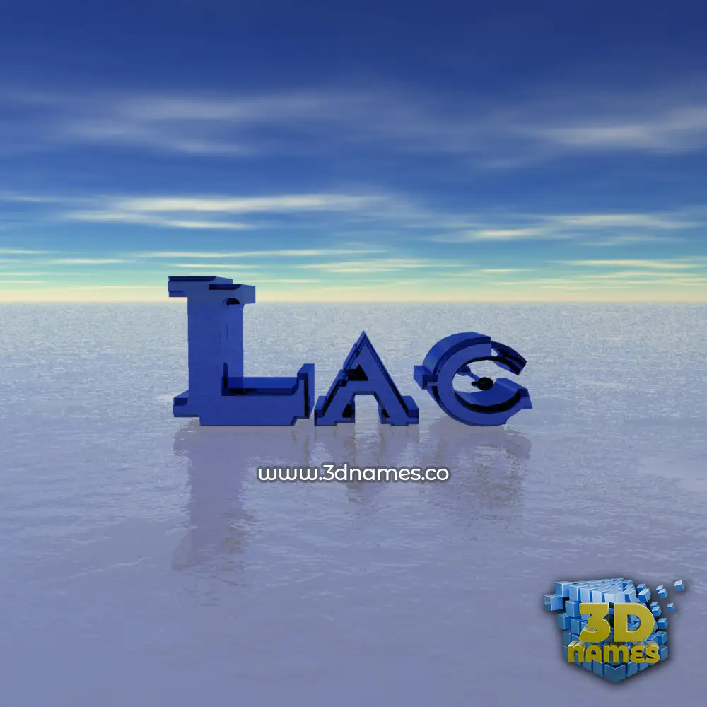 lac in Horizon style - 3D name wallpaper